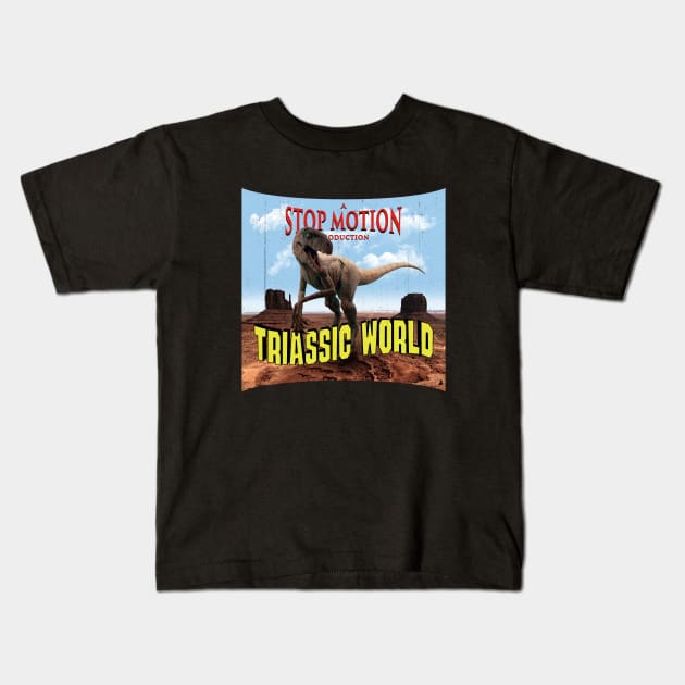 Triassic World Kids T-Shirt by robotrobotROBOT